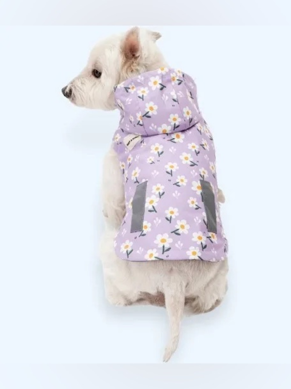 NWT Sniff & Bark Purple Daisy Reversible Zoomies Rain Vest | Size M